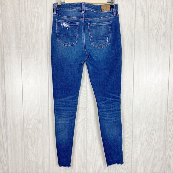 American Eagle | Distressed Medium Wash Hi Rise Jegging | Size 4 - Picture 2 of 10